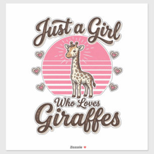 Just a Girl Who Loves Giraffes Vintage Shirt Desig