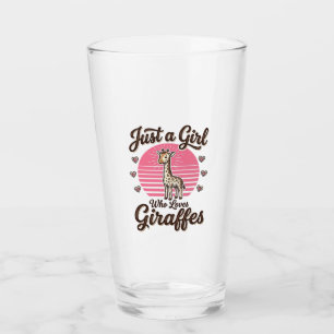 Just a Girl Who Loves Giraffes Vintage Shirt Desig Glass