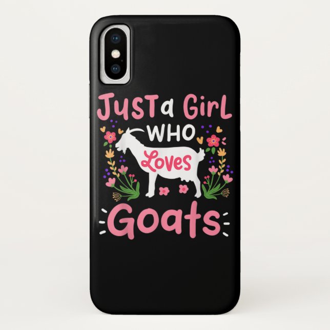 Just A Girl Who Loves Goats Case-Mate iPhone Case (Back)