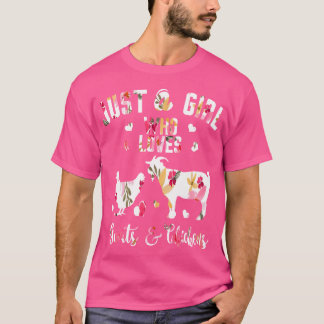 Just A Girl Who Loves Goats Chickens T-Shirt