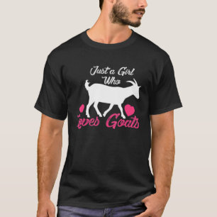 Just a Girl Who Loves Goats Cute Farm Animal Girls T-Shirt