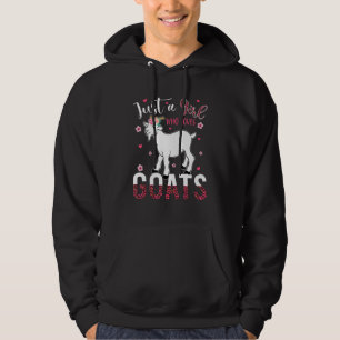 Just A Girl Who Loves Goats Cute Floral Goat Farm Hoodie