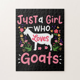 Just A Girl Who Loves Goats Jigsaw Puzzle