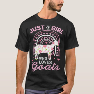 Just A Girl Who Loves Goats Vintage Goat Women Flo T-Shirt