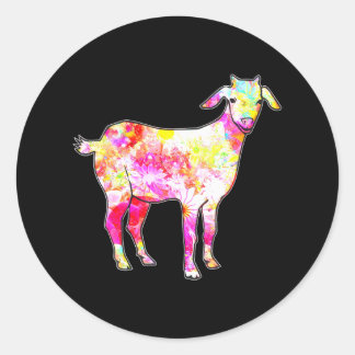 Just a Girl who Loves Goats Women Farmer Cute Classic Round Sticker