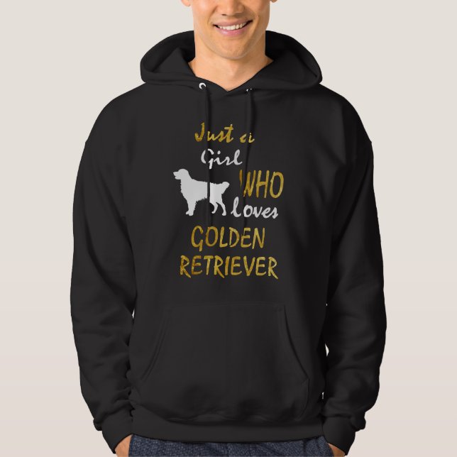 Just A Girl Who Loves Golden Retriever Goldie Mum  Hoodie (Front)