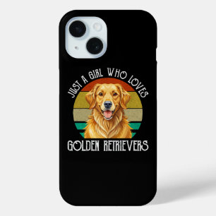 Just A Girl Who Loves Golden Retrievers iPhone 15 Case