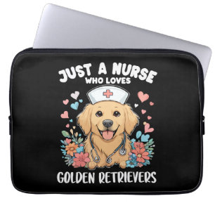 Just a Girl Who Loves Golden Retrievers Dogs Lover Laptop Sleeve