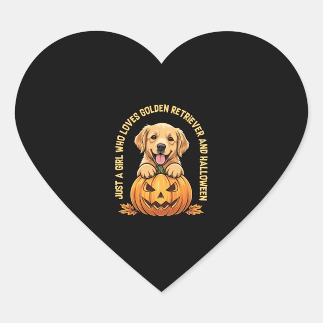 Just a Girl Who Loves Golden Retrievers Heart Sticker (Front)
