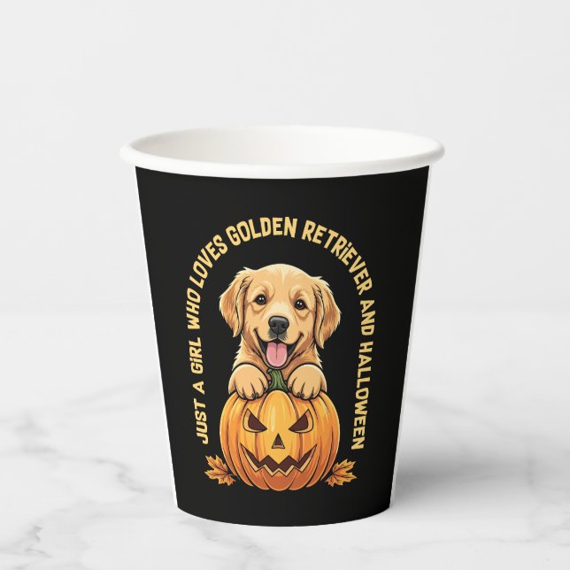 Just a Girl Who Loves Golden Retrievers Paper Cups (Front)