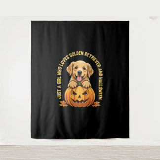 Just a Girl Who Loves Golden Retrievers Tapestry
