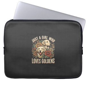 Just a Girl Who Loves Goldens Laptop Sleeve