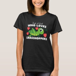 Just A Girl Who Loves Grasshoppers - Cute Bug Kids T-Shirt