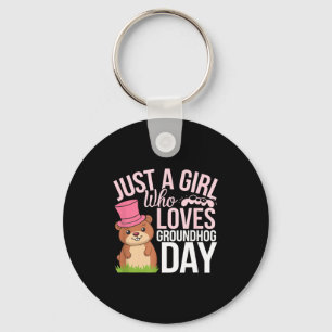 Just A Girl Who Loves Groundhog Day _2 Key Ring