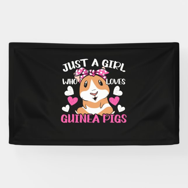 Just A Girl Who Loves Guinea Pigs Banner (Horizontal)