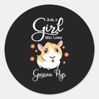 Just A Girl Who Loves Guinea Pigs Classic Round Sticker
