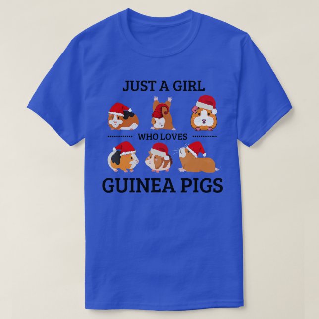 Just A Girl Who Loves Guinea Pigs Cute Guinea Pig  T-Shirt (Design Front)