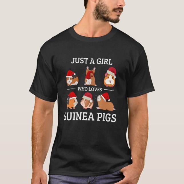 Just A Girl Who Loves Guinea Pigs Cute Guinea Pig T-Shirt (Front)