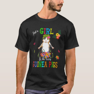 Just A Girl Who Loves Guinea Pigs Cute Rodent Head T-Shirt