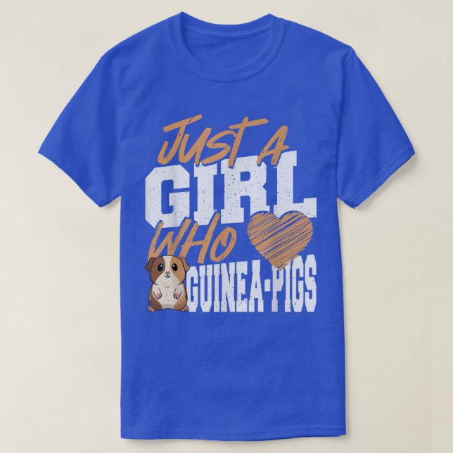 Just a Girl Who Loves Guinea Pigs Guinea Pig Lover T-Shirt (Design Front)