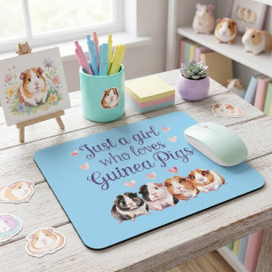 Just a Girl Who Loves Guinea Pigs Guinea Pig Mouse Pad
