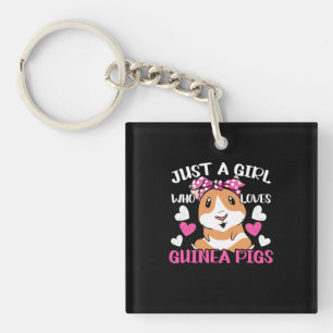 Just A Girl Who Loves Guinea Pigs Key Ring