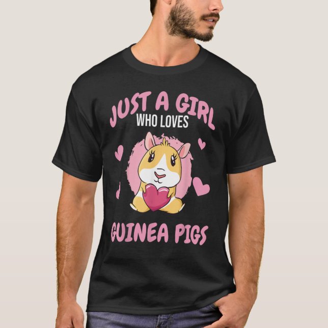 Just A Girl Who Loves Guinea Pigs Mom Animal  Rode T-Shirt (Front)