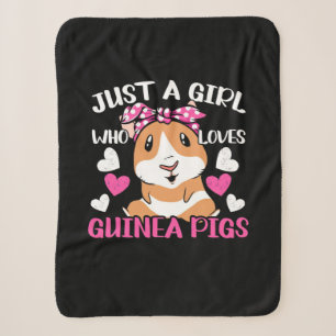 Just A Girl Who Loves Guinea Pigs Sherpa Blanket