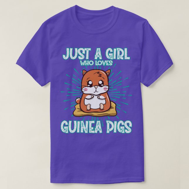 Just A Girl Who Loves Guinea Pigs T-Shirt (Design Front)