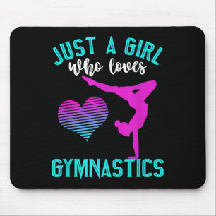 Just A Girl Who Loves Gymnastics Funny Gymnast Quo Mouse Pad