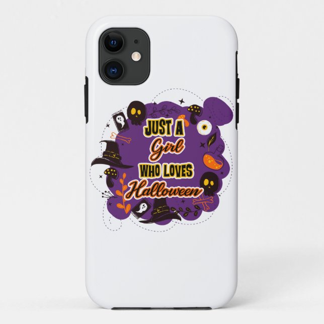 Just A Girl Who Loves Halloween Case-Mate iPhone Case (Back)