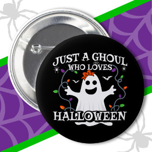 Just A Girl Who Loves Halloween Funny Halloween 6 Cm Round Badge