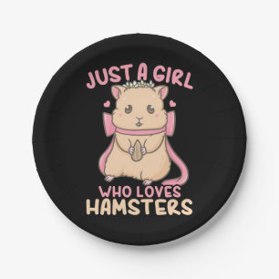 Just A Girl Who Loves Hamsters Paper Plate