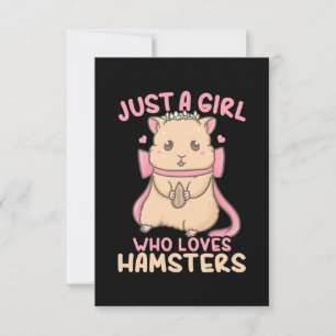 Just A Girl Who Loves Hamsters RSVP Card