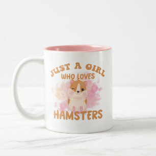 Just a girl who loves hamsters Two-Tone coffee mug