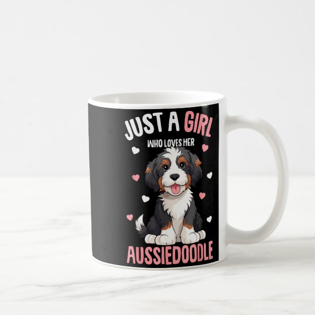 Just A Girl Who Loves Her Aussiedoodle Aussie Dood Coffee Mug (Right)