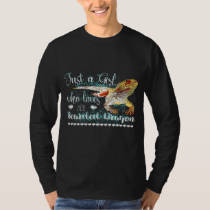 Just A Girl Who Loves Her Bearded Dragon Pet Lizar T-Shirt