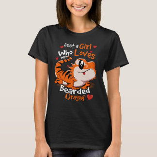 Just A Girl Who Loves Her Bearded Dragons Cute  T-Shirt