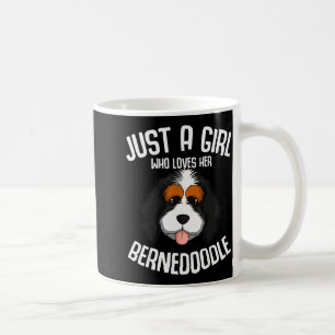 Just A Girl Who Loves Her Bernedoodle Dog Girls  Coffee Mug