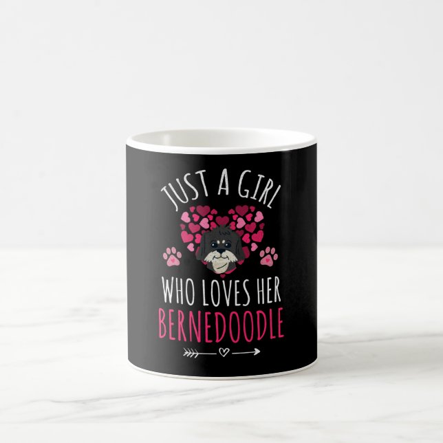Just A Girl Who Loves Her Bernedoodle Lovers Gift Coffee Mug (Center)