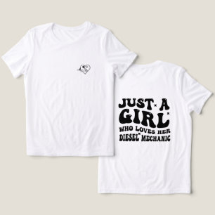 just a girl who loves her Diesel Mechanic, Wife Tri-Blend Shirt