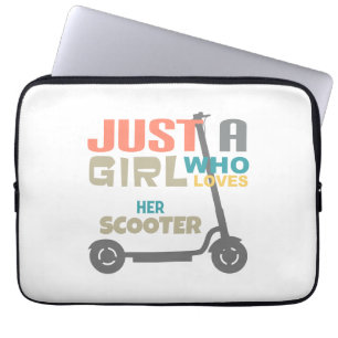 Just a girl who loves her scooter laptop sleeve