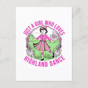 Just a girl who loves Highland Dance gift  Postcard