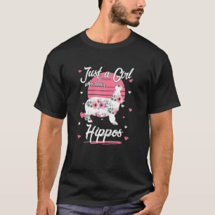 Just A Girl Who Loves Hipposs Cute Hippos Girls K T-Shirt