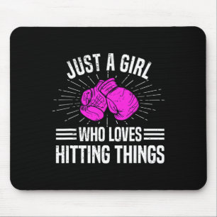 Just A Girl Who Loves Hitting Things Women's Boxin Mouse Pad