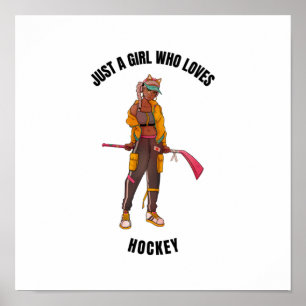 just a girl who loves hockey poster
