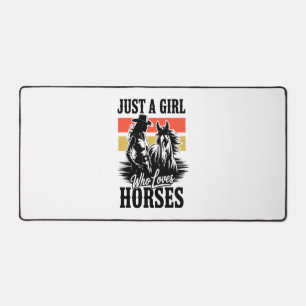 Just a Girl Who Loves Horses (3) Desk Mat