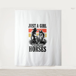 Just a Girl Who Loves Horses (3) Tapestry