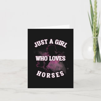 Just A Girl Who Loves Horses Athletic Ride T Shirt Card
