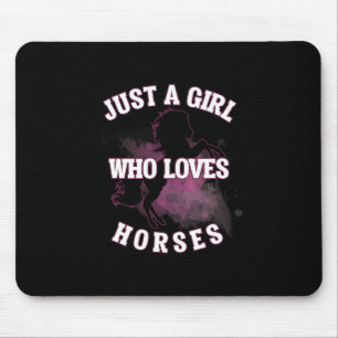 Just A Girl Who Loves Horses Athletic Ride T Shirt Mouse Pad